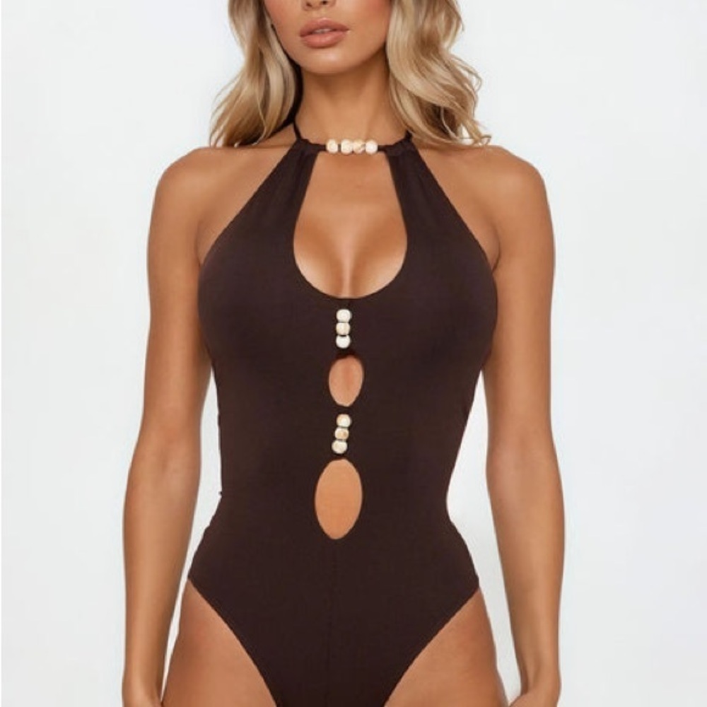 Fashion Nova Black Cutout Bodysuit